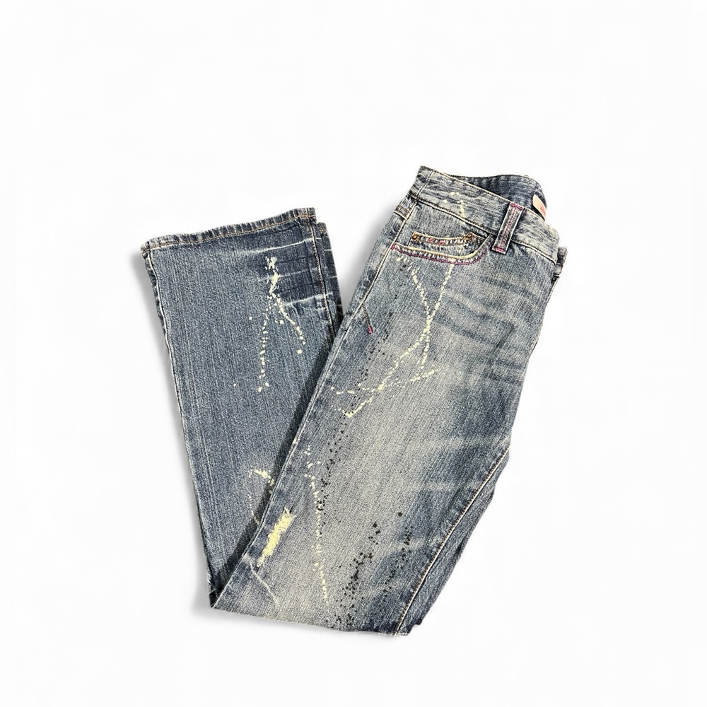Juniors size 5 Y2K Billabong Blue Flare Wide Leg Jeans